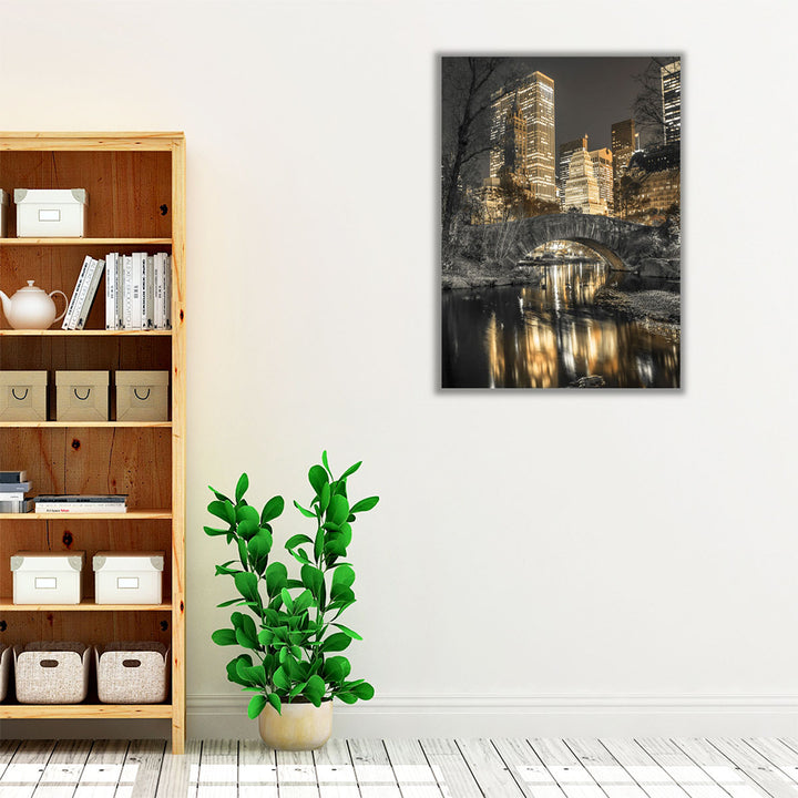 Evening View Of Central Park In New York City - Canvas Print Wall Art