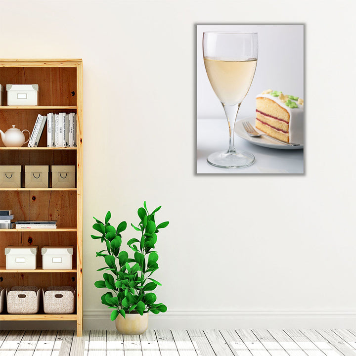Vibrant dining room wrapped canvas art
