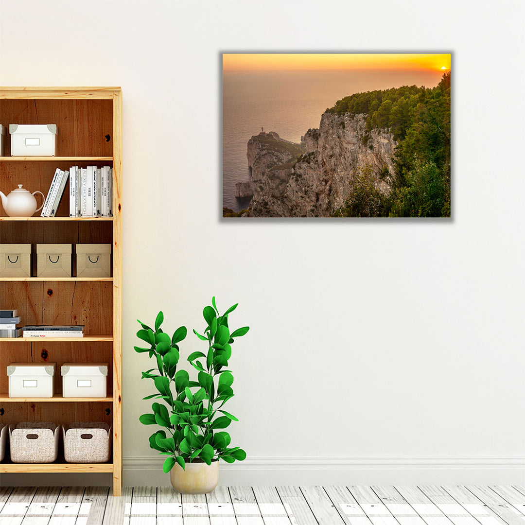 Beautiful Sunset From Capri Island Italy - Canvas Print Wall Art