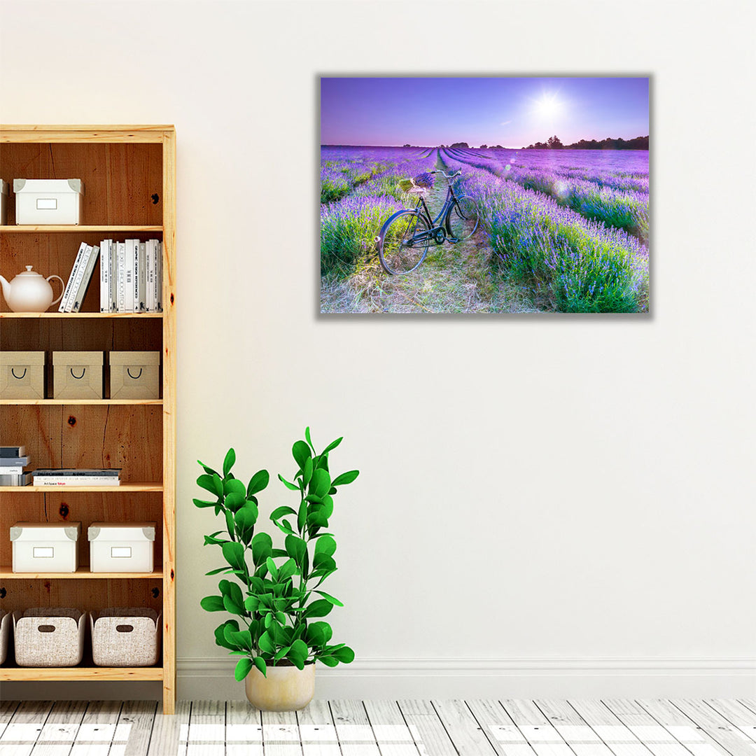 Purple countryside art for farmhouse wall decor