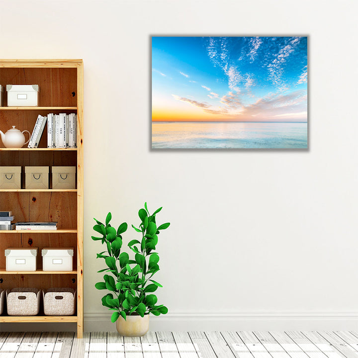 Calm Beach At Dusk - Canvas Print Wall Art