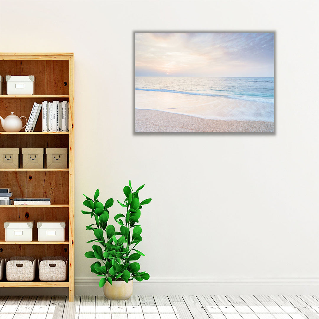 Calm Beach At Sunset - Canvas Print Wall Art