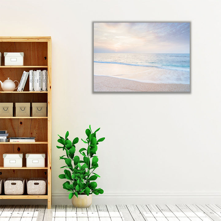 Calm Beach At Sunset - Canvas Print Wall Art