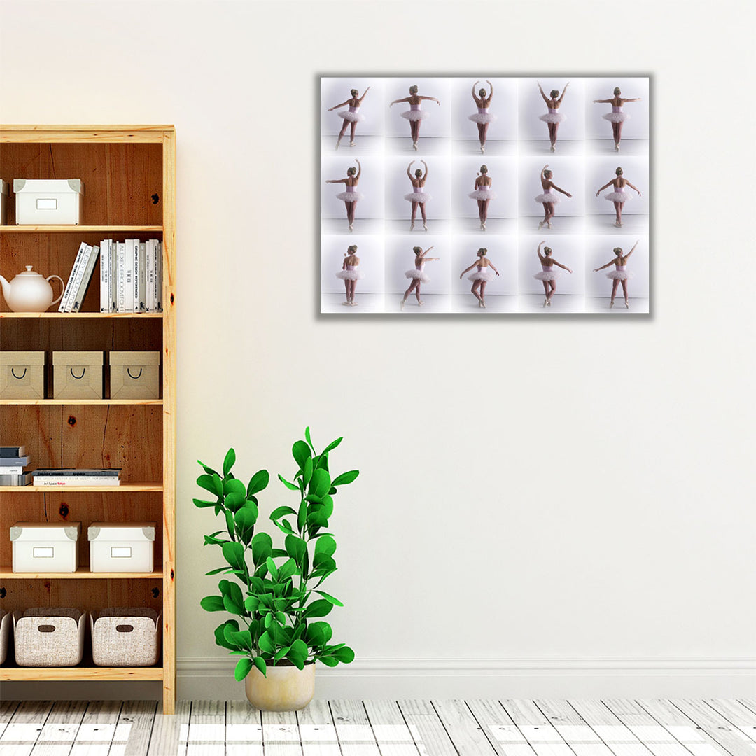 Collage Of Young Female Ballerina - Canvas Print Wall Art