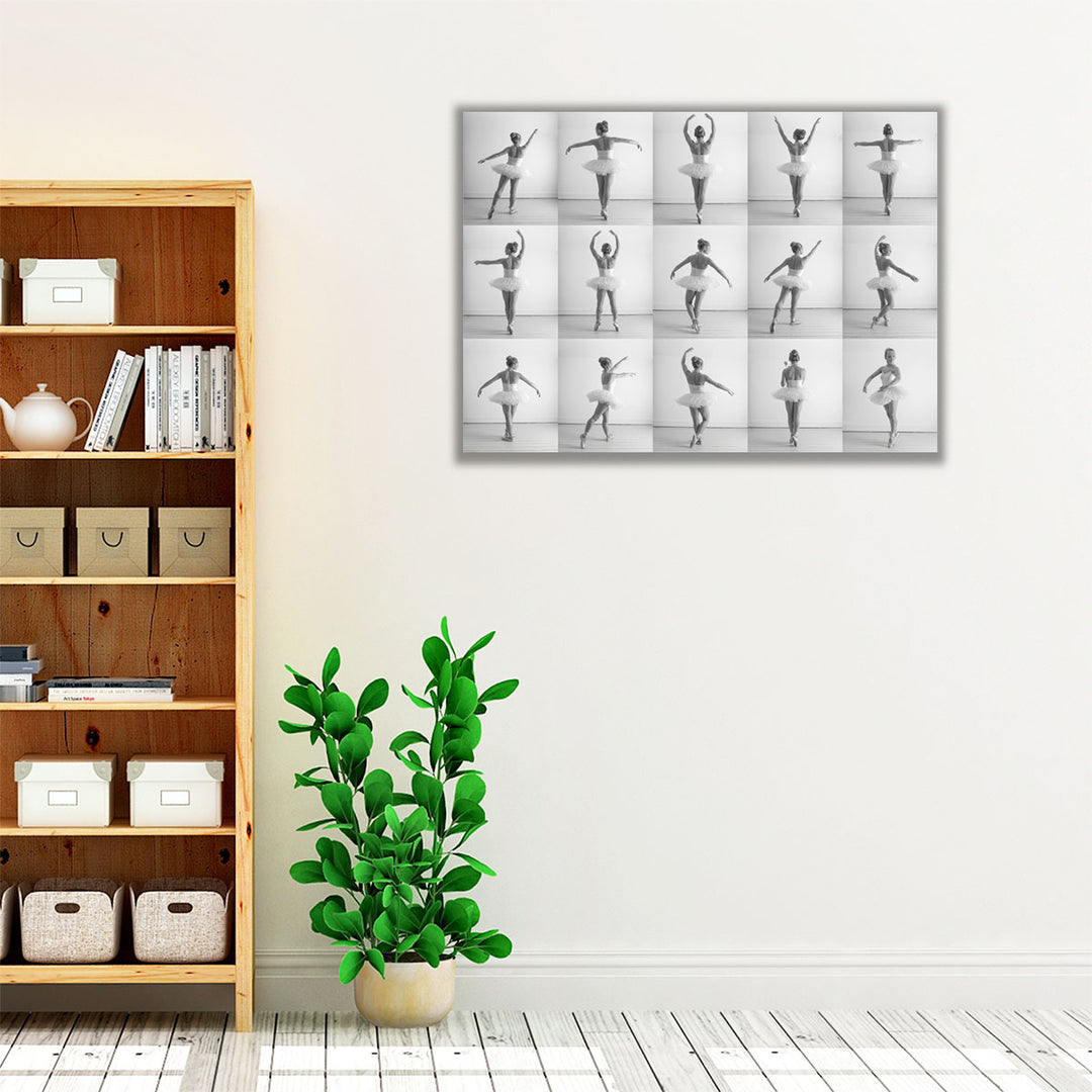 Collage Of Young Female Ballerina Neutral - Canvas Print Wall Art