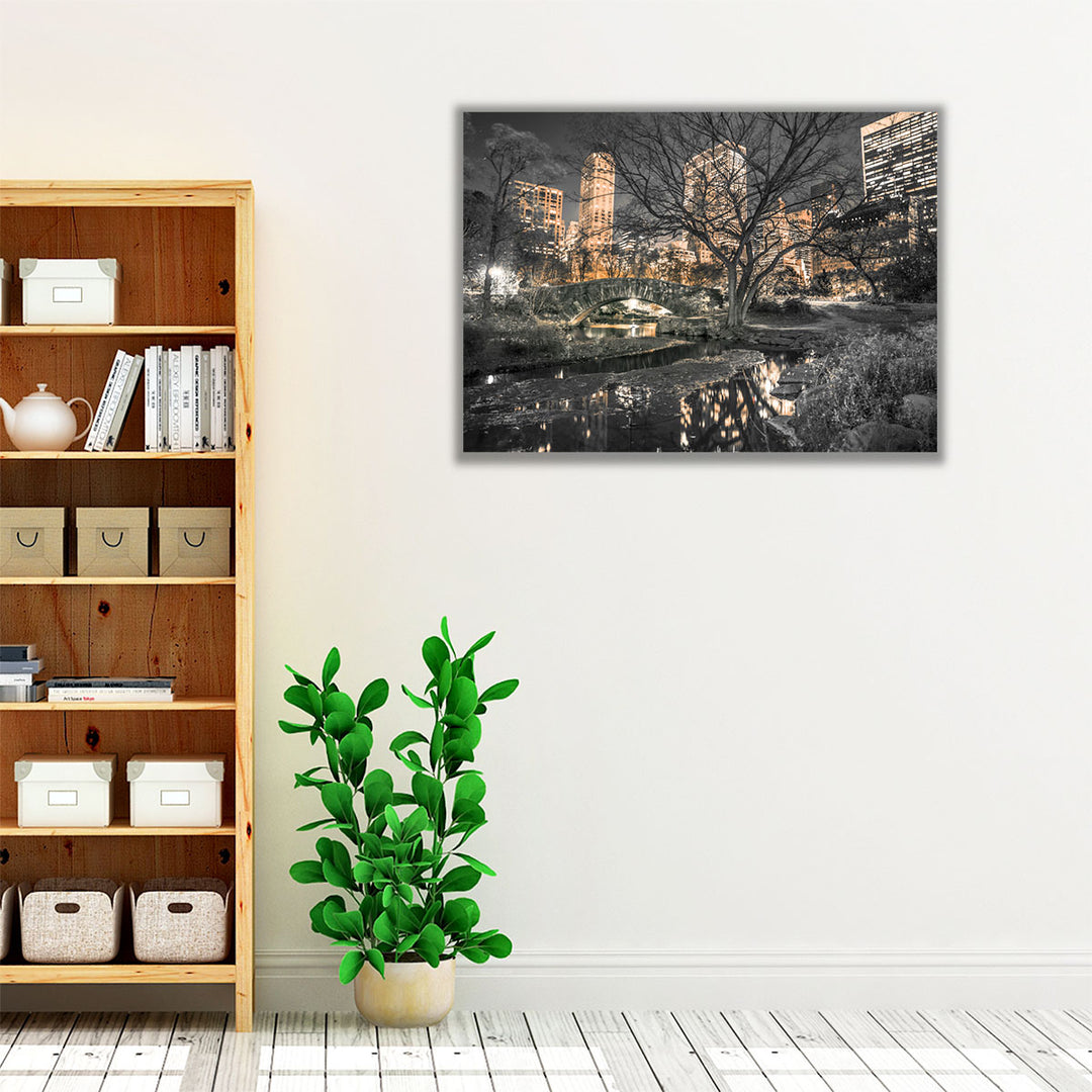 Evening View Of Central Park in New York City 2 - Canvas Print Wall Art