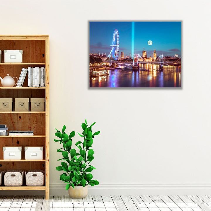 London Skyline Across The River - Canvas Print Wall Art