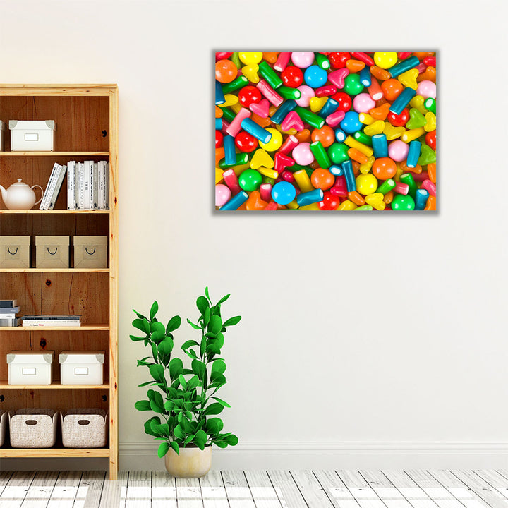 Colorful Dining Espresso Framed Canvas art