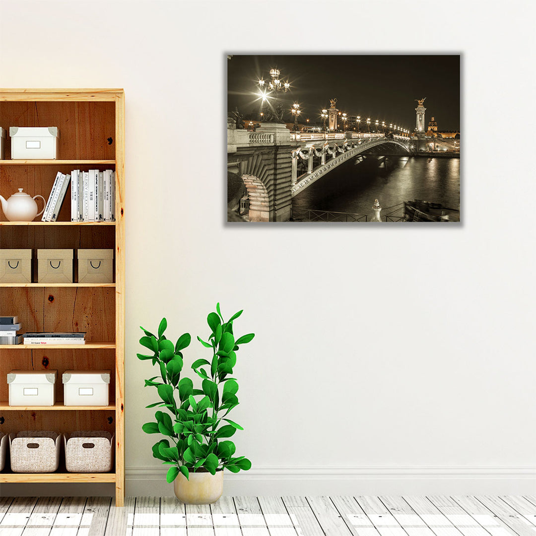 Pont Alexandre III Bridge Over River Seine, Paris - Canvas Print Wall Art