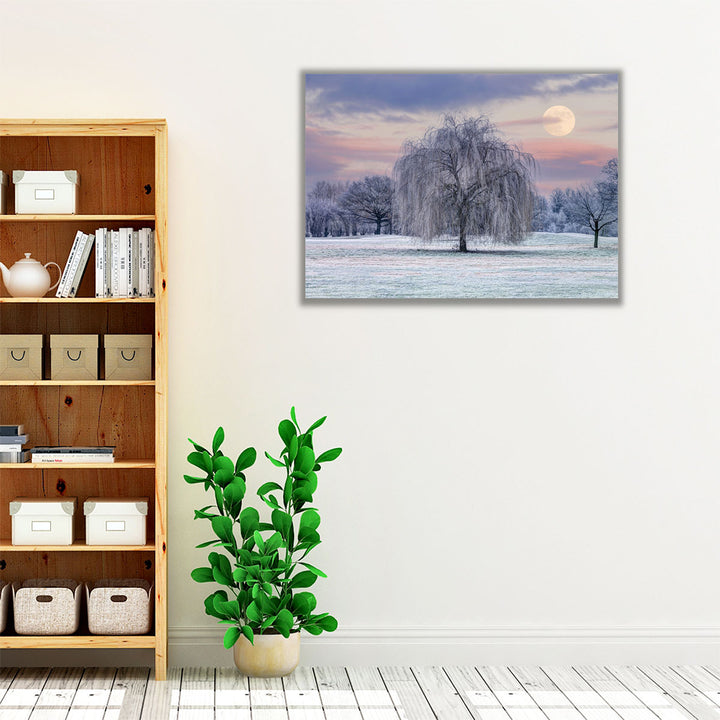 Minimalist winter wall art in neutral palette