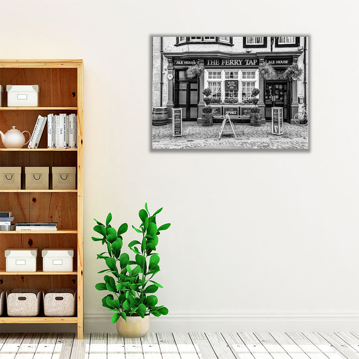 Cafe in South Queensferry - Canvas Print Wall Art