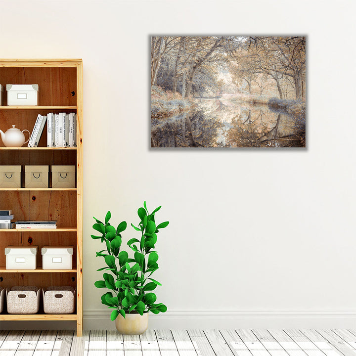 Canal through Forest - Canvas Print Wall Art