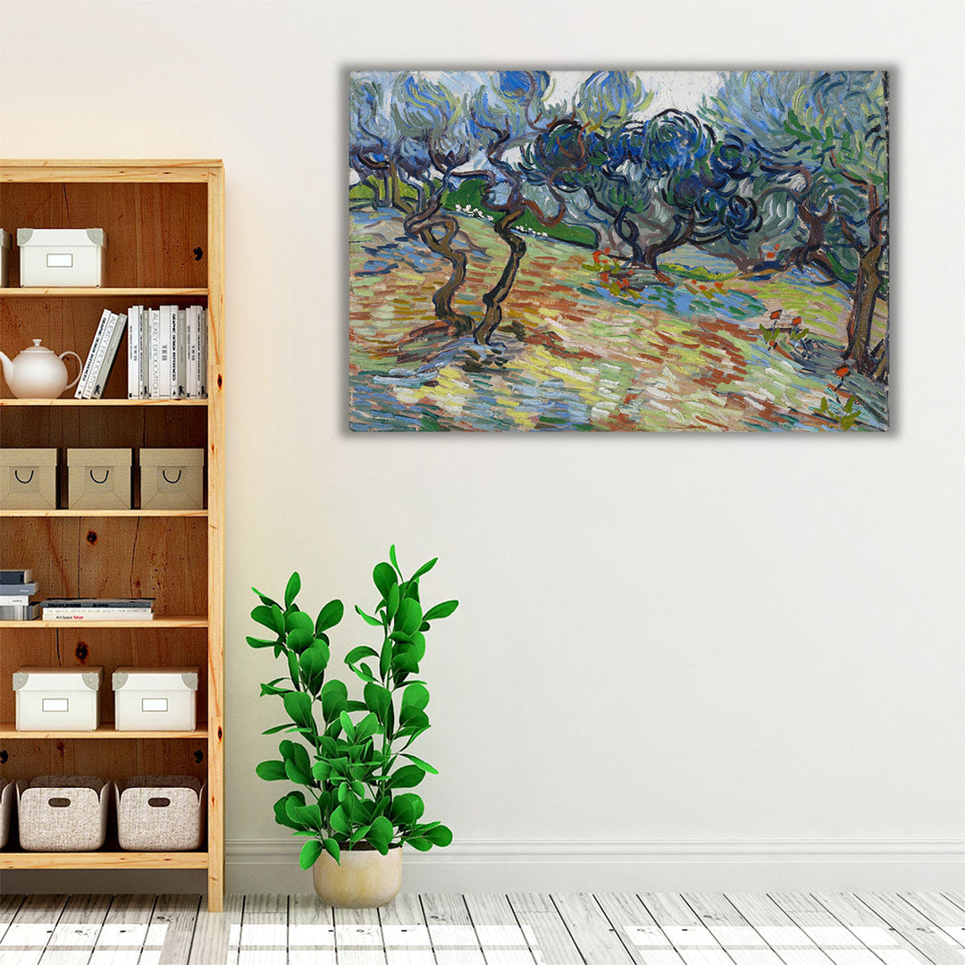 Nature-inspired abstract art for living room