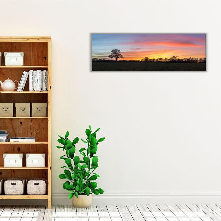 Rustic farmhouse wall art with black and orange tones
