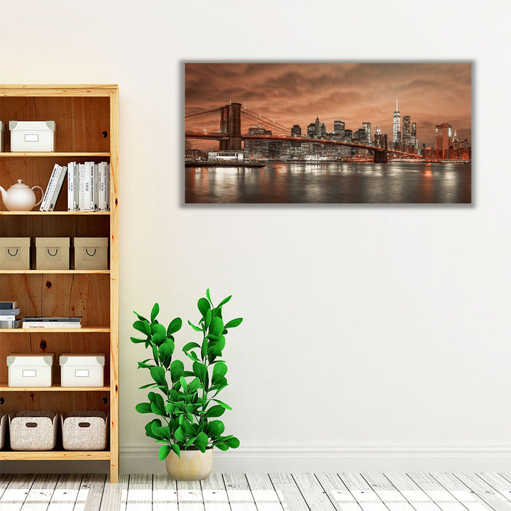 Brooklyn Bridge and Manhattan - Canvas Print Wall Art