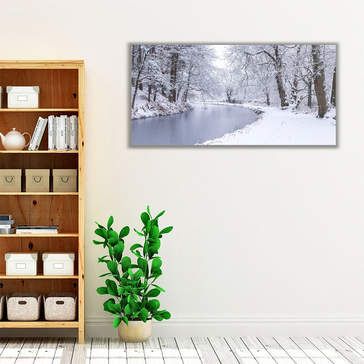 Winter wall art in neutral tones for home décor