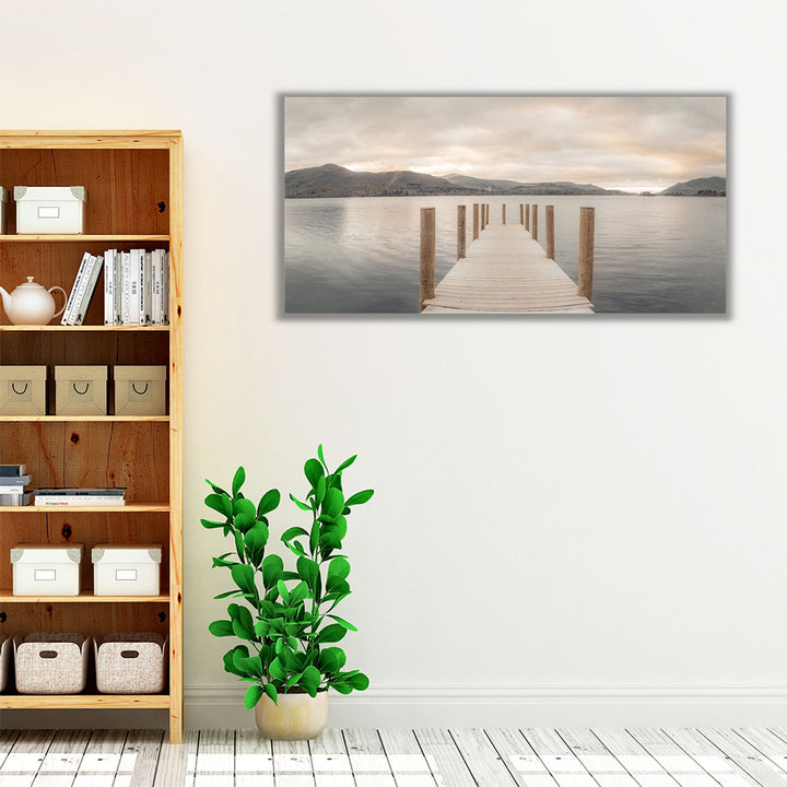 Derwentwater Pier, Lake District - Canvas Print Wall Art
