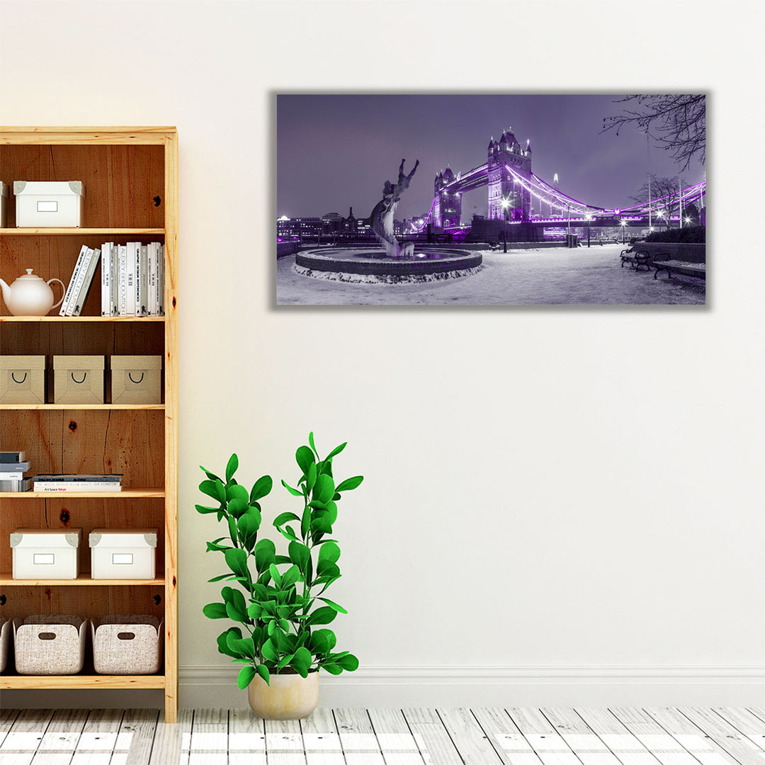 Dolphin Fountain , London - Canvas Print Wall Art