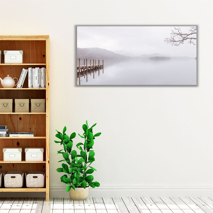 Wooden Pier on the Lake - Canvas Print Wall Art