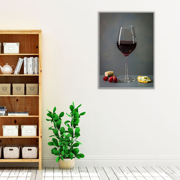 Red Wine Glass With Fruits I - Canvas Print Wall Art