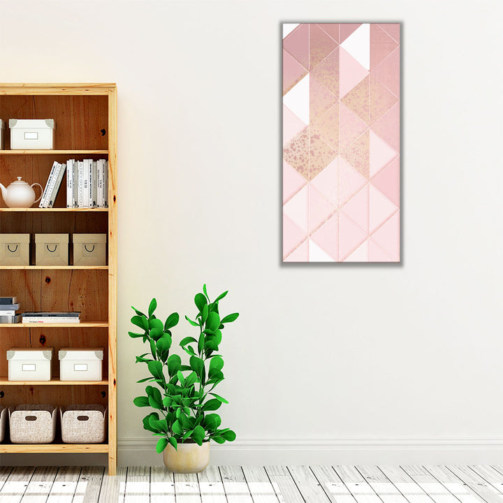 Triangle Blush Panel II - Canvas Print Wall Art