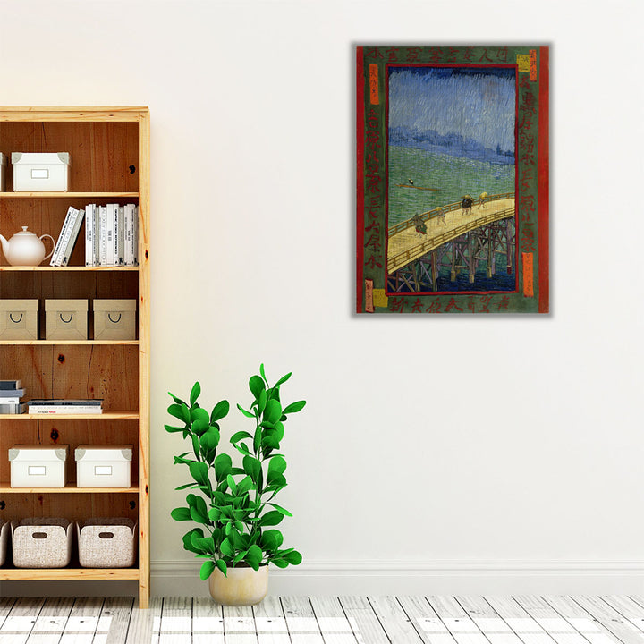 Bedroom décor espresso framed canvas art piece
