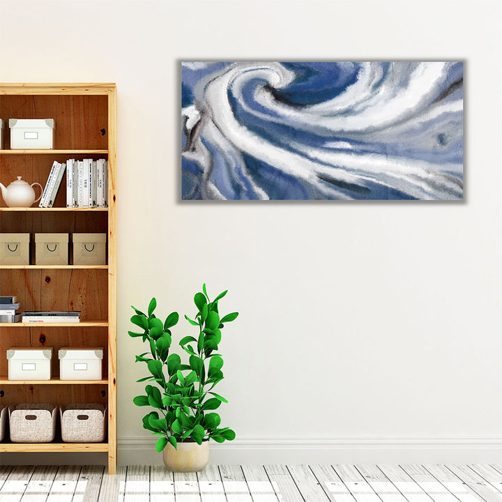 Indigo Swirl - Canvas Print Wall Art