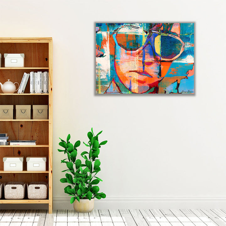 Abstract Facial Fusion - Canvas Print Wall Art