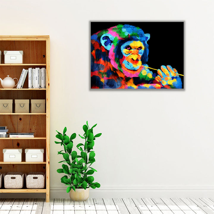 Monkey Color Burst 1 - Canvas Print Wall Art
