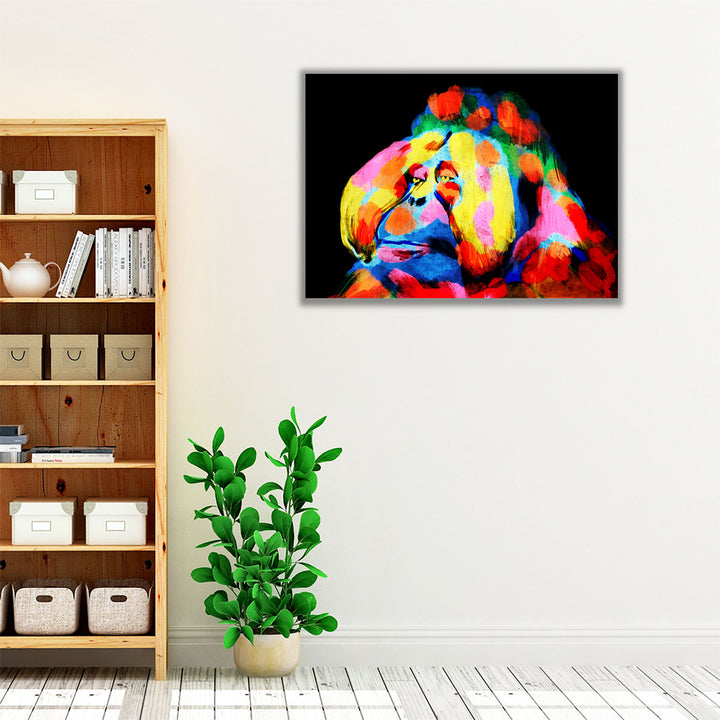 Monkey Color Burst 2 - Canvas Print Wall Art