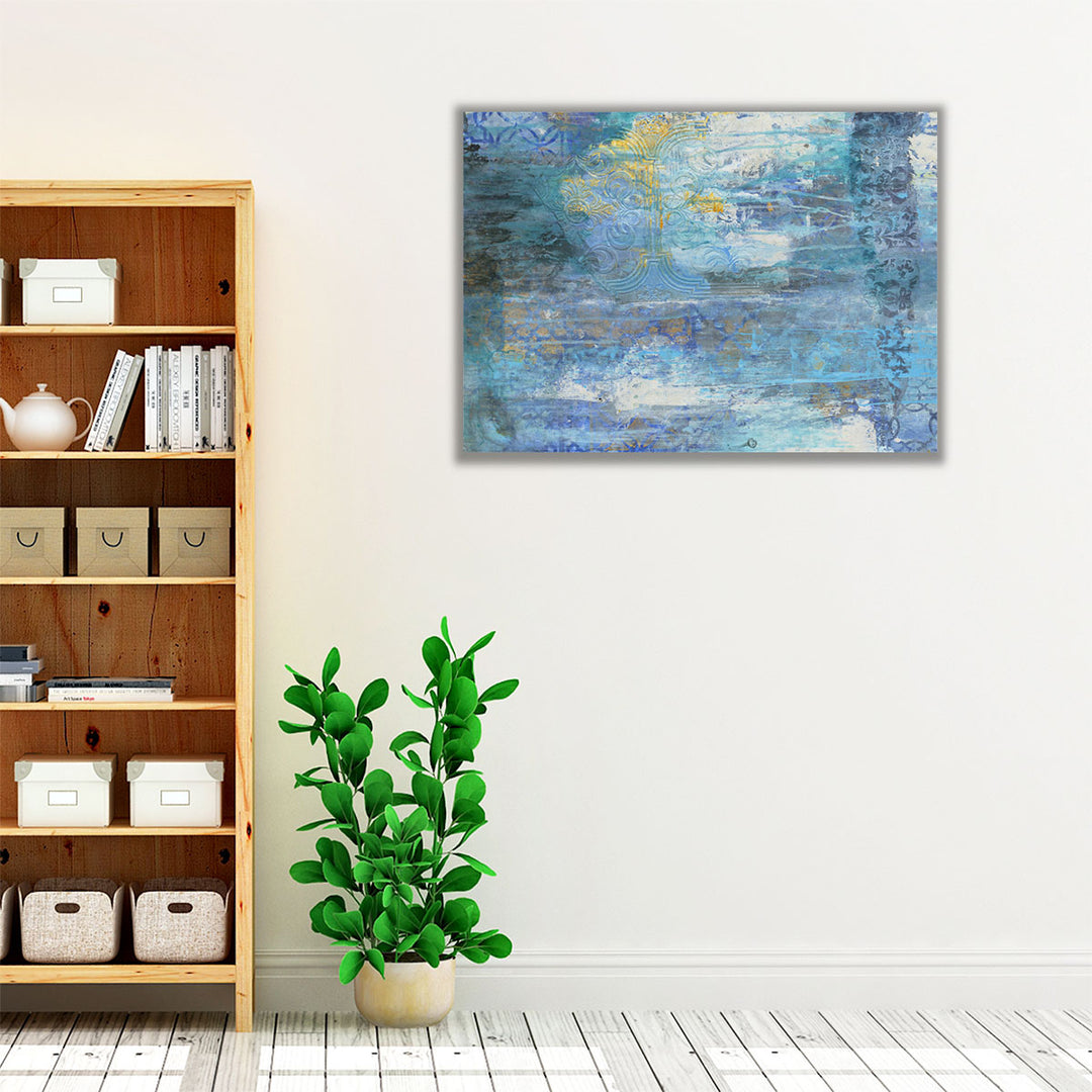 Sapphire Collision - Canvas Print Wall Art