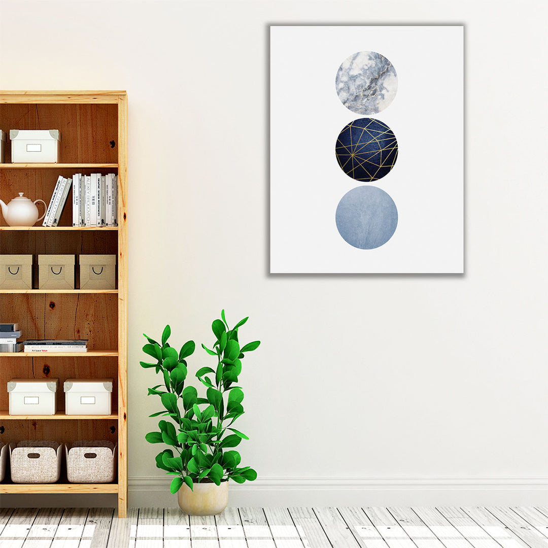 Navy Gold - Canvas Print Wall Art