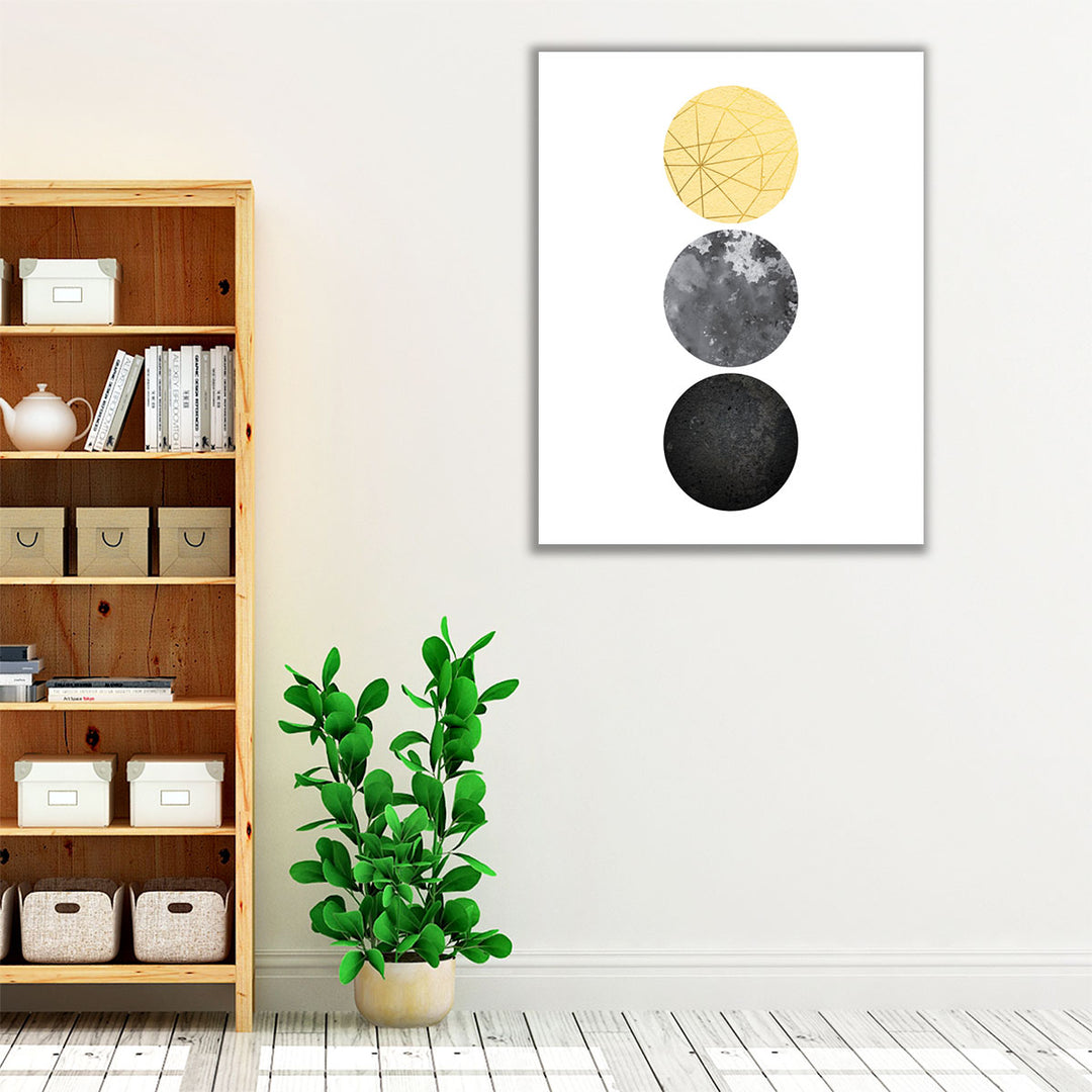 Yellow and Black Geo - Canvas Print Wall Art