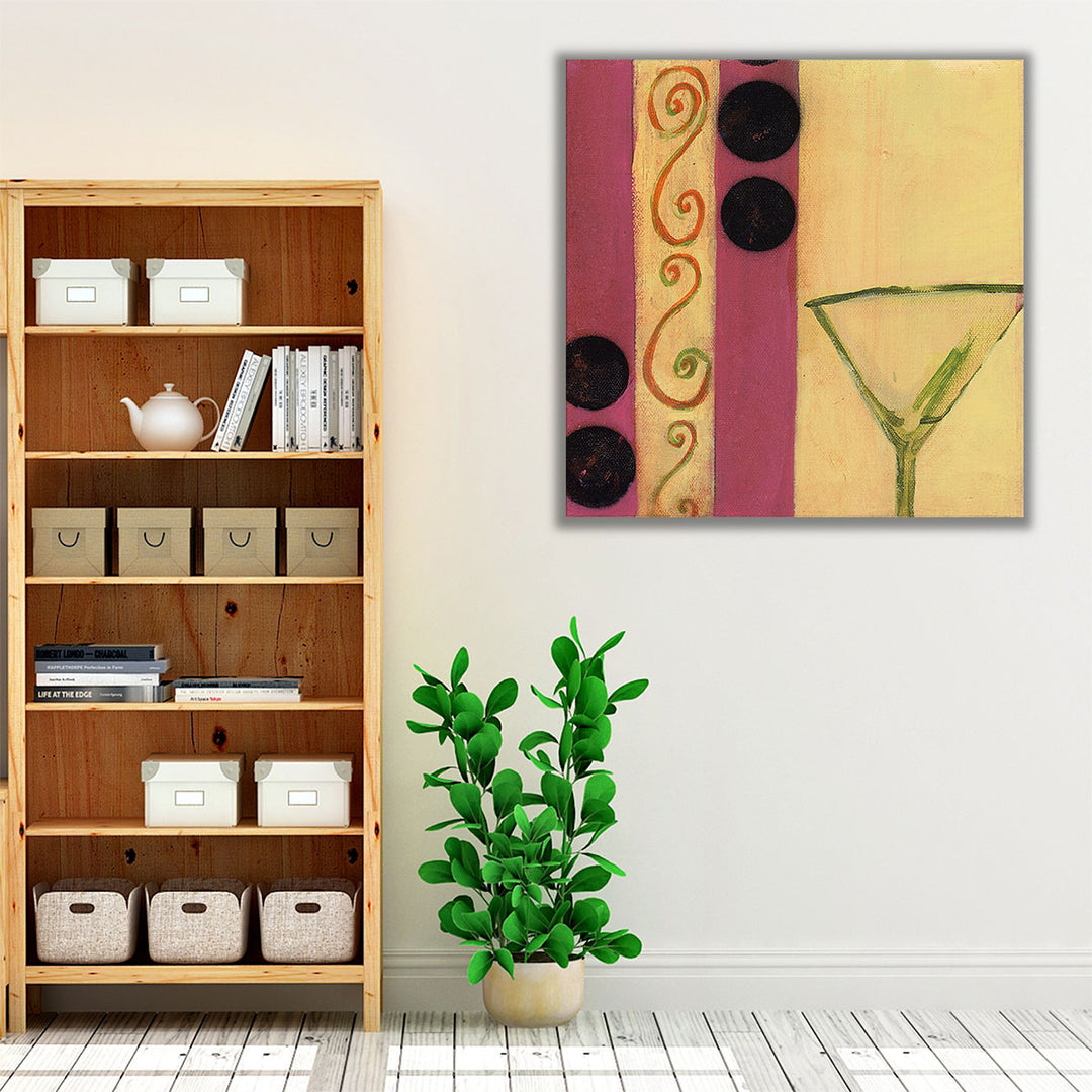 Yellow Dining Wrapped Canvas - warm texture