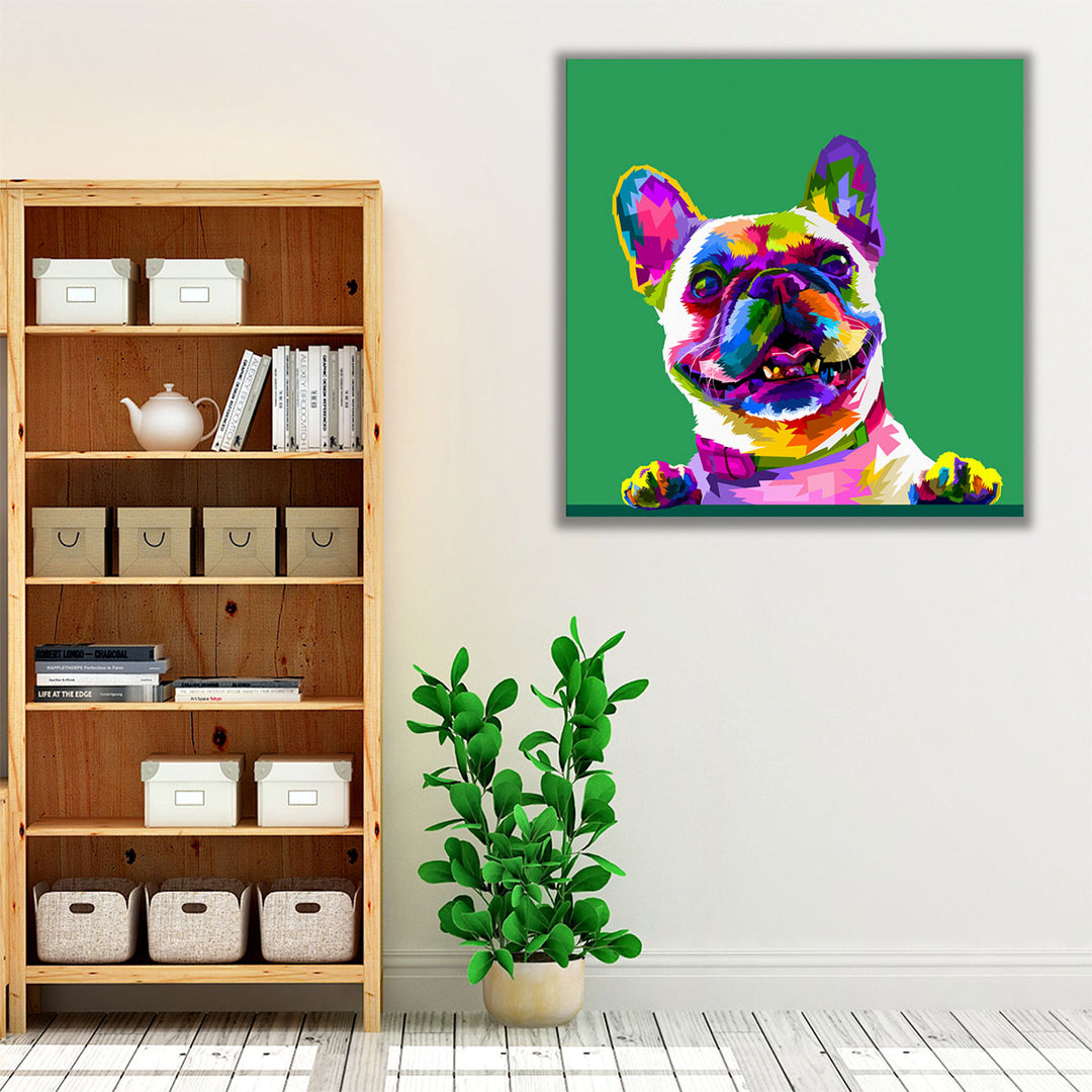 French Bulldog in Pop Art Style - Canvas Print Wall Art