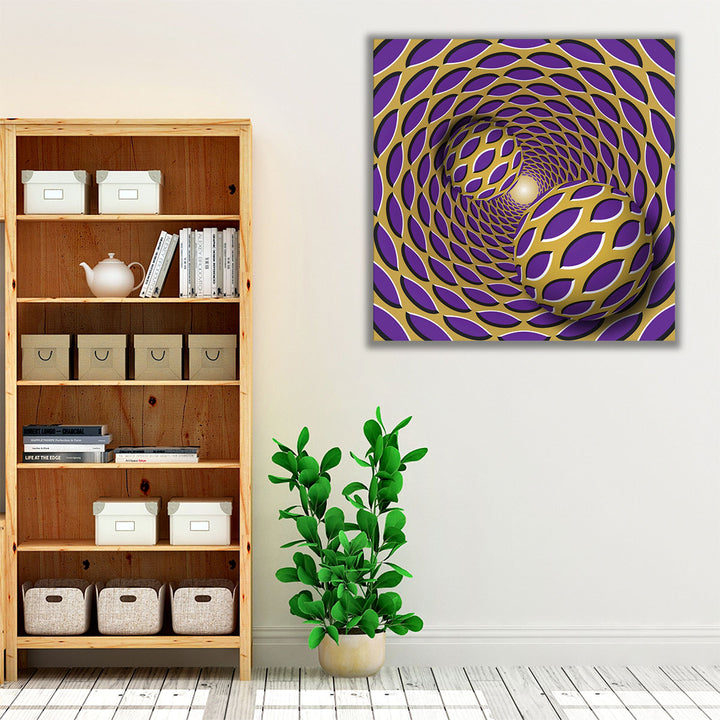 Psychedelic Abstract Art - Two Moving Balls - Canvas Print Wall Art