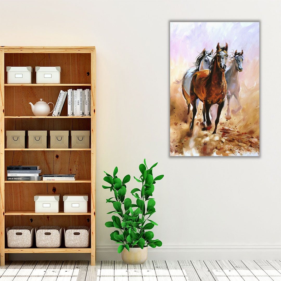 Horse Equestrian Passion Oil Painting - Canvas Print Wall Art