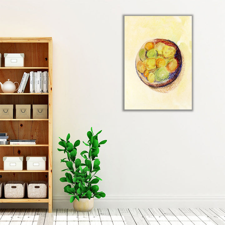 Yellow Kitchen Wrapped Canvas Print vibrant