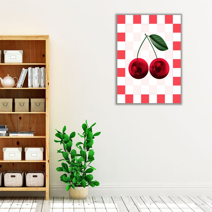 red and white kitchen art – classic retro touch