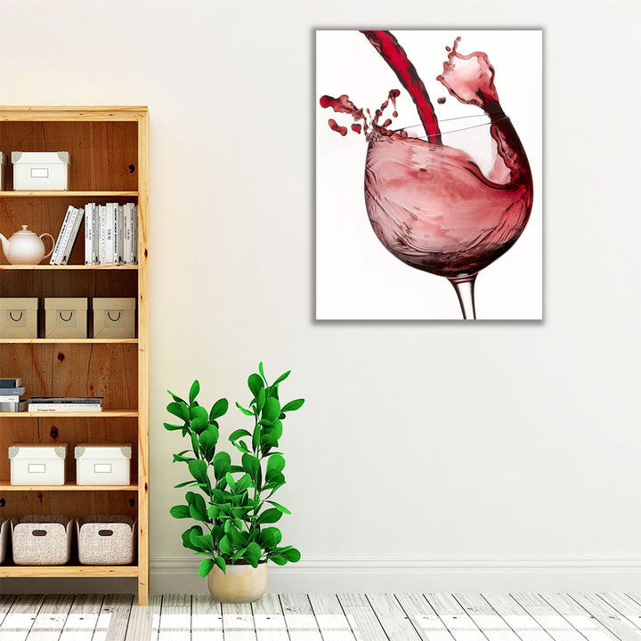 red and white wine art – cozy dining room piece