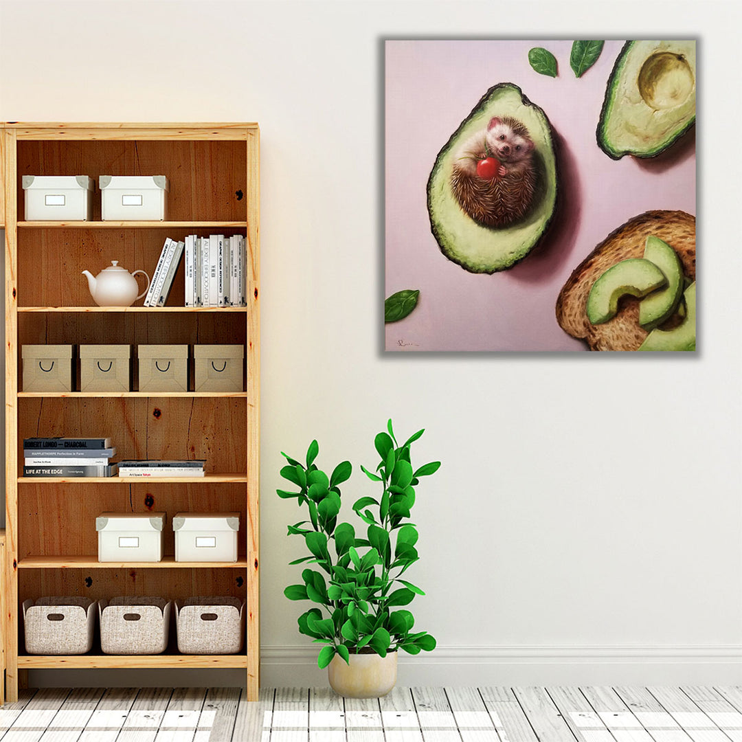 Kitchen Wrapped Canvas green design