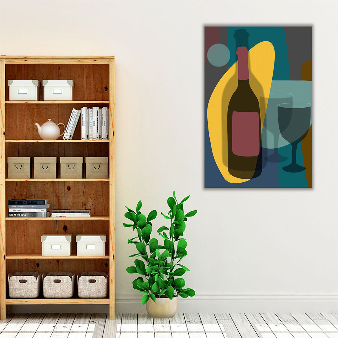 yellow and brown dining art – vibrant wall accent