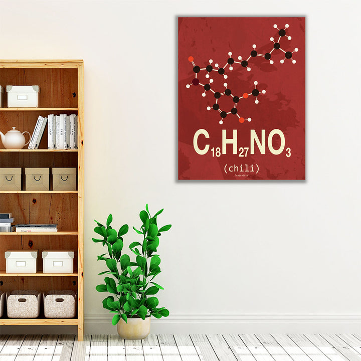 Molecule Chili - Canvas Print Wall Art