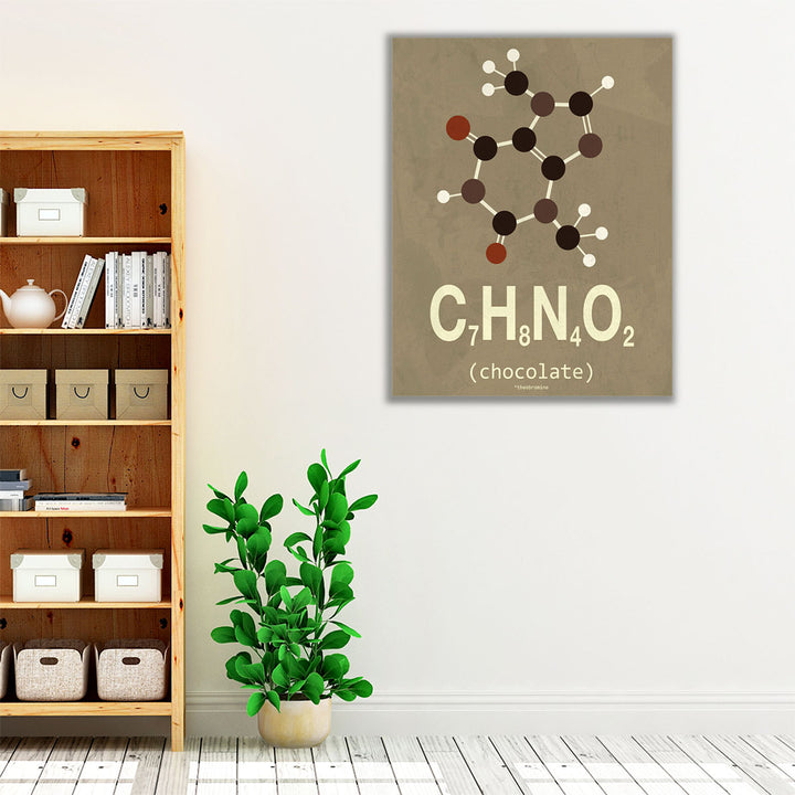 Molecule Chocolate - Canvas Print Wall Art