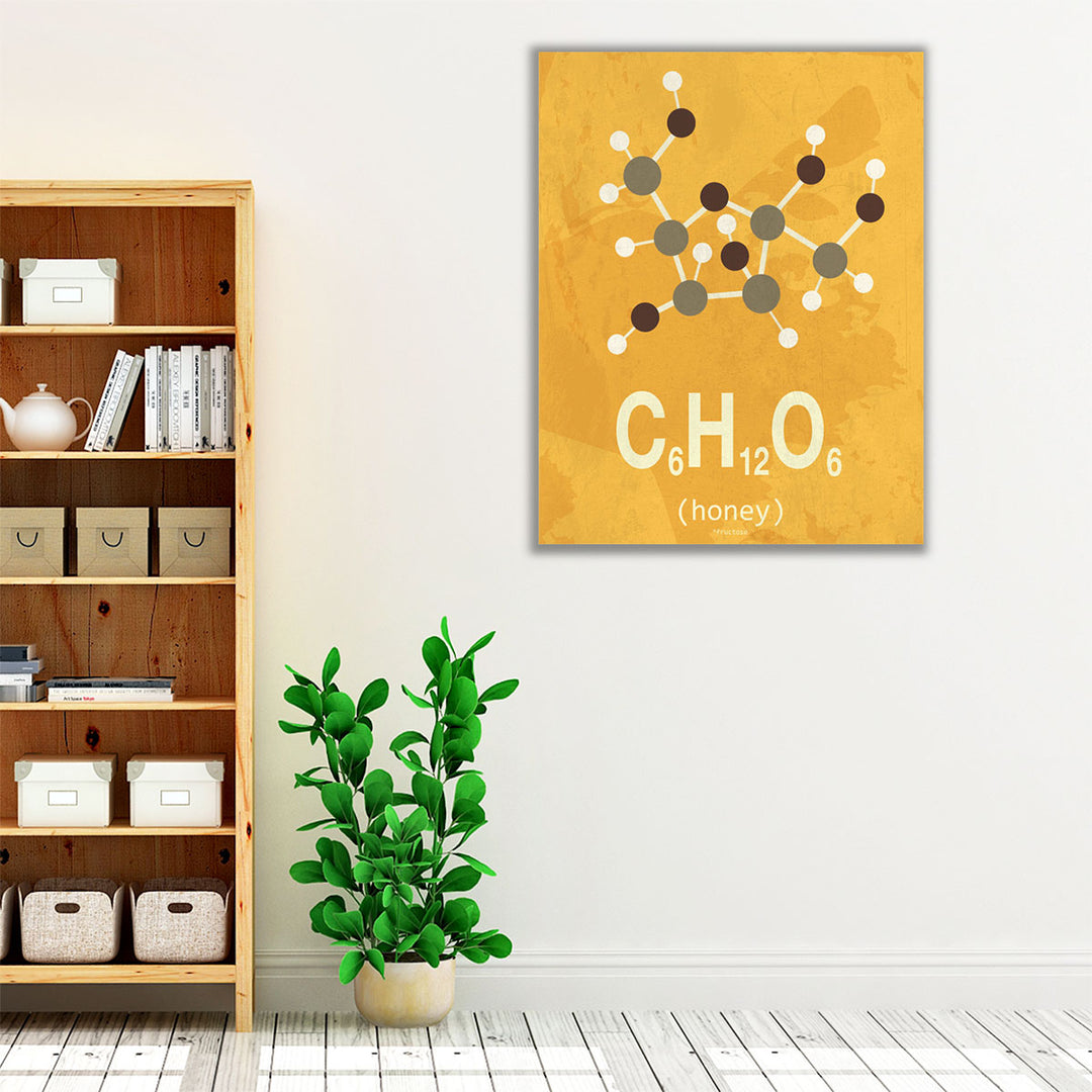 Molecule Honey - Canvas Print Wall Art