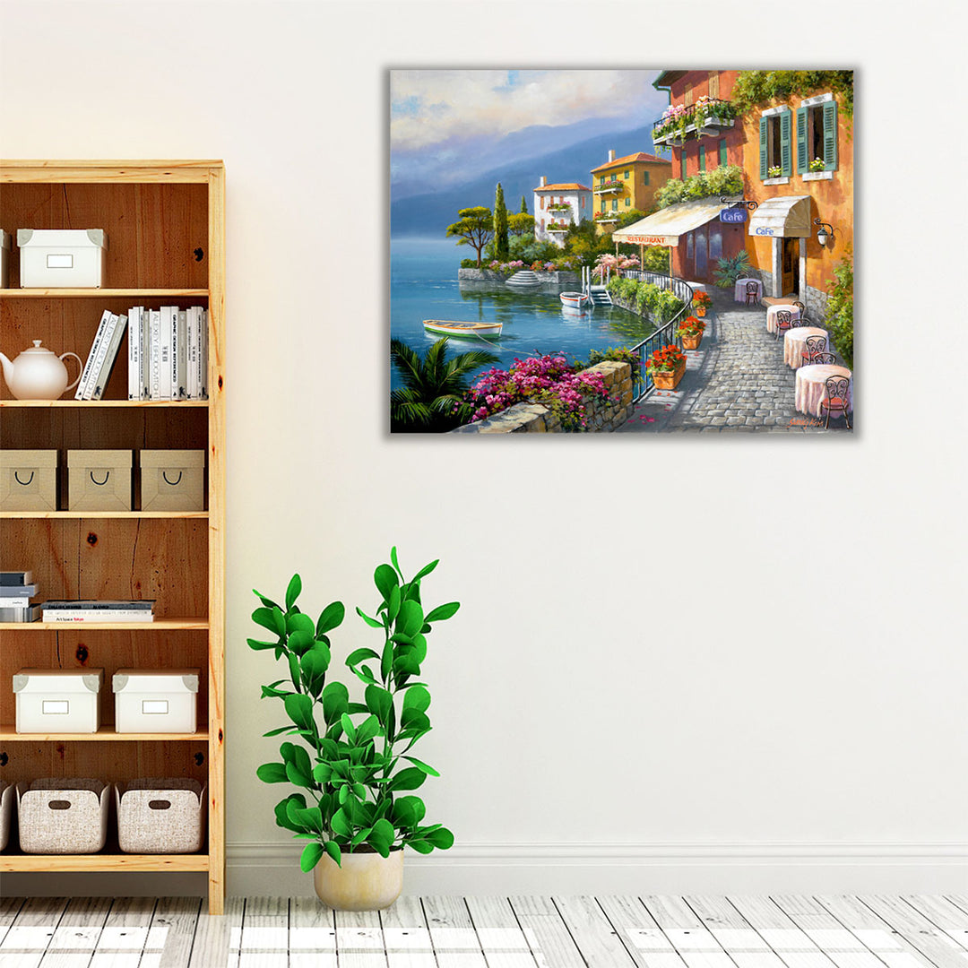 Seaside Bistro Cafe - Canvas Print Wall Art