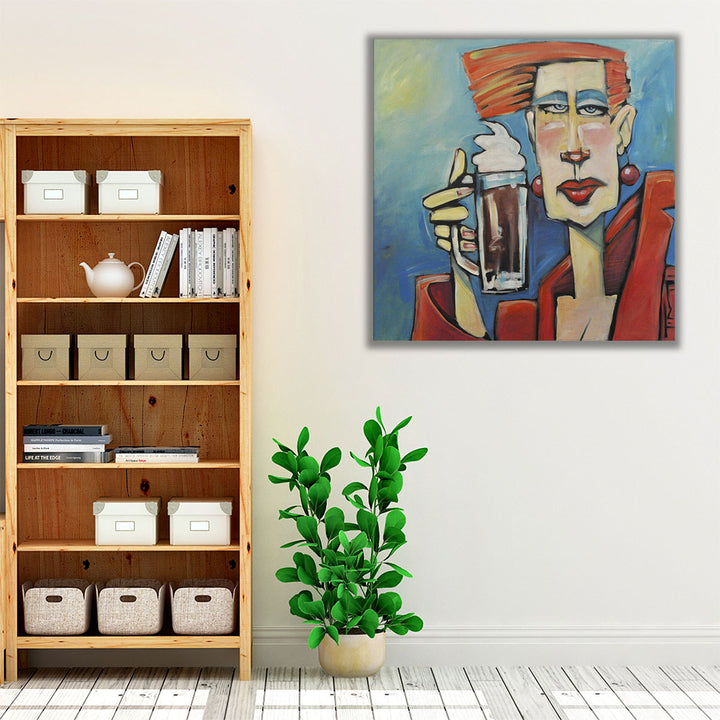Espresso Framed Canvas – cozy café kitchen print