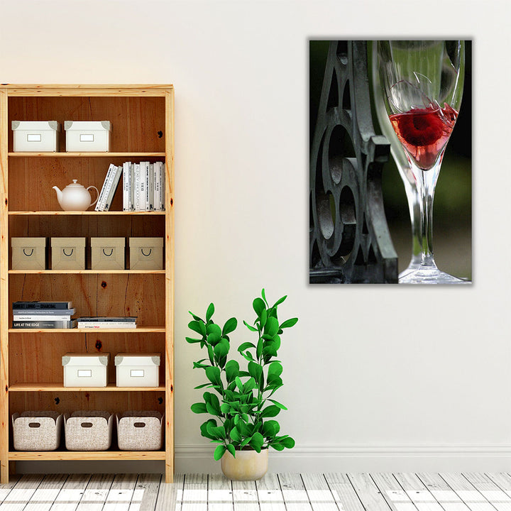 Kitchen wrapped canvas deep wine art