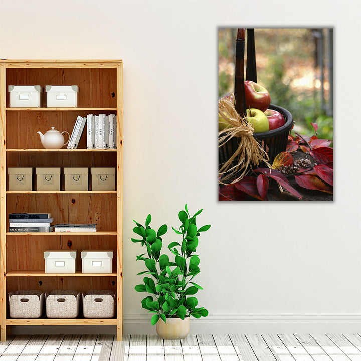 botanical kitchen print – apples and leaves