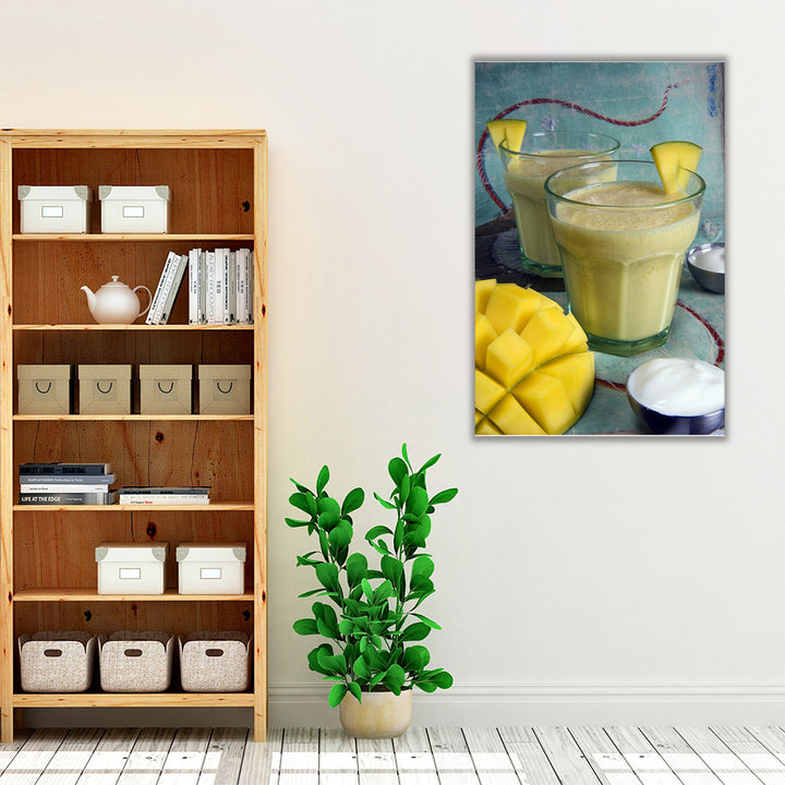 Kitchen wrapped canvas print mango art